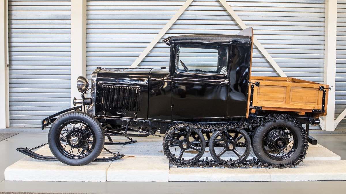 6 1930 Ford Model A Snowmobile