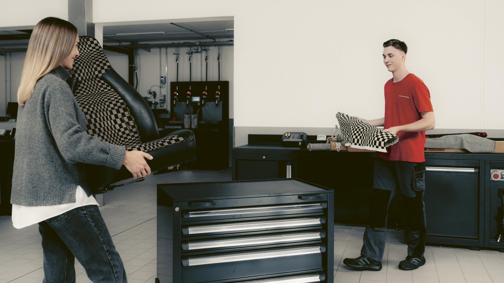 Tessuto Misto Lana "Maxi Pied De Poule" - Tessil2000 - Foto 2