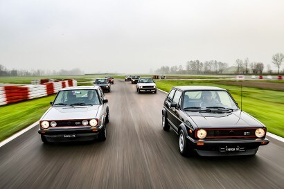 40 anni di Golf GTI, ecco le magnifiche 7 sulla pista di Vairano