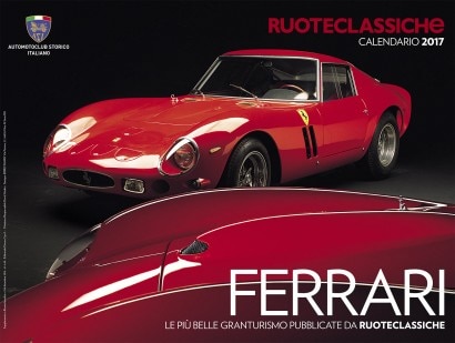 Un 2017 rosso Ferrari col calendario di Ruoteclassiche