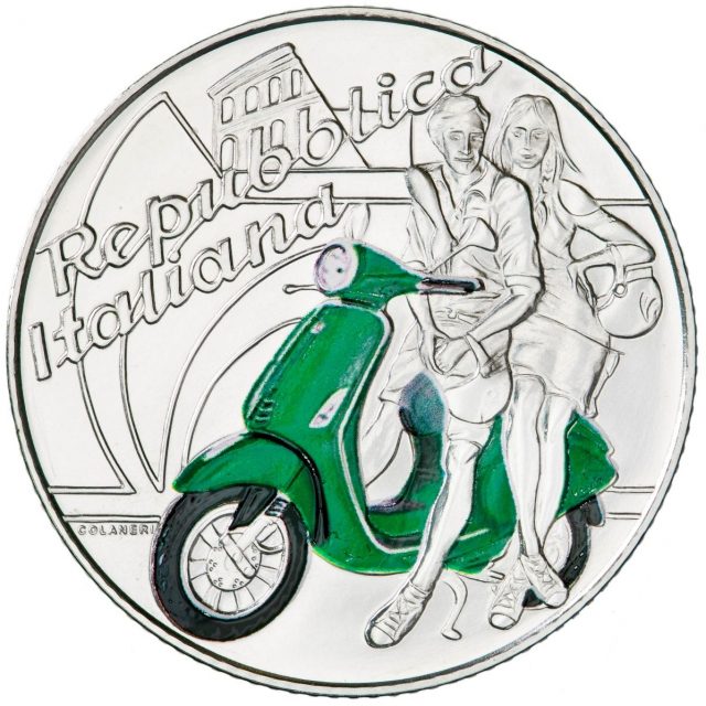 Una moneta speciale da 5 euro celebra la Vespa