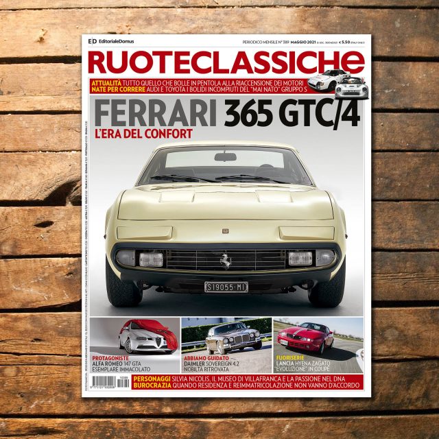 Ruoteclassiche di maggio: i 50 anni della Ferrari GTC/4