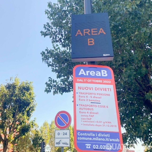 Area B a Milano, nuovi divieti dal 3 ottobre