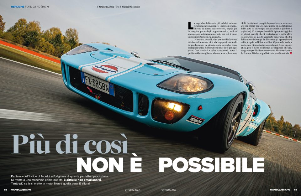 Auto e moto d'epoca, nel nostro stand una Ford GT40 replica