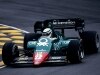 Riccardo Patrese Driving Benetton/Alfa Romeo in Practice at Bran