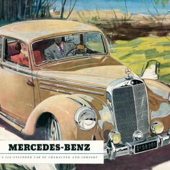 Reclame pubblicitaria della Mercedes-Benz 220 W 187 (1951)