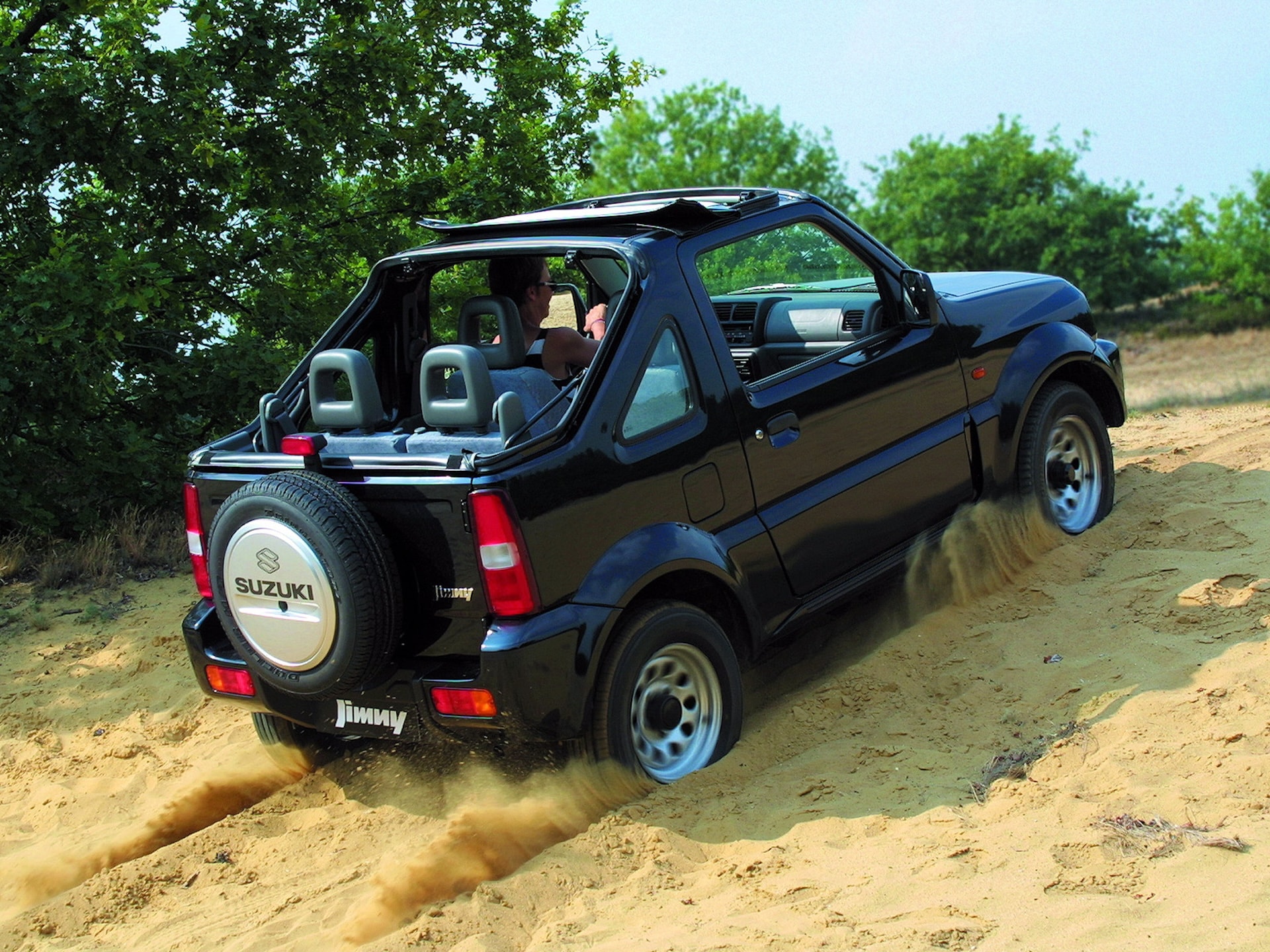 Worldcustomchopper 2 Adesivi Compatibili Con Suzuki Jimny 4x4 Fuoristrada Off Road - Colore Nero, Termoformabili